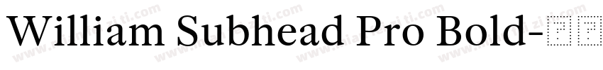 William Subhead Pro Bold字体转换